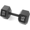imageCAP Barbell Cast Iron Hex Dumbbell  Multiple OptionsBlack  Single