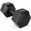 imageCAP Barbell Cast Iron Hex Dumbbell  Multiple OptionsBlack  Single