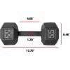 imageCAP Barbell Cast Iron Hex Dumbbell  Multiple OptionsBlack  Single
