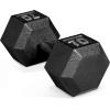 imageCAP Barbell Cast Iron Hex Dumbbell  Multiple OptionsBlack  Single
