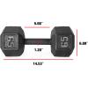 imageCAP Barbell Cast Iron Hex Dumbbell  Multiple OptionsBlack  Single