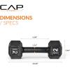 imageCAP Barbell Cast Iron Hex Dumbbell  Multiple OptionsBlack  Single