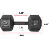 imageCAP Barbell Cast Iron Hex Dumbbell  Multiple OptionsBlack  Single