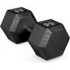 imageCAP Barbell Cast Iron Hex Dumbbell  Multiple OptionsBlack  Single