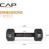 imageCAP Barbell Cast Iron Hex Dumbbell  Multiple OptionsBlack  Single