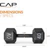 imageCAP Barbell Cast Iron Hex Dumbbell  Multiple OptionsBlack  Single