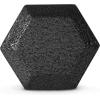 imageCAP Barbell Cast Iron Hex Dumbbell  Multiple OptionsBlack  Single