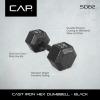 imageCAP Barbell Cast Iron Hex Dumbbell  Multiple OptionsBlack  Single