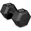 imageCAP Barbell Cast Iron Hex Dumbbell  Multiple OptionsBlack  Single