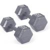 imageCAP Barbell Cast Iron Hex Dumbbell  Multiple OptionsGray  Pair