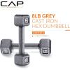 imageCAP Barbell Cast Iron Hex Dumbbell  Multiple OptionsGray  Pair
