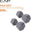 imageCAP Barbell Cast Iron Hex Dumbbell  Multiple OptionsGray  Pair