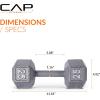 imageCAP Barbell Cast Iron Hex Dumbbell  Multiple OptionsGray  Pair