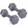 imageCAP Barbell Cast Iron Hex Dumbbell  Multiple OptionsGray  Pair