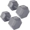 imageCAP Barbell Cast Iron Hex Dumbbell  Multiple OptionsGray  Pair