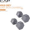 imageCAP Barbell Cast Iron Hex Dumbbell  Multiple OptionsGray  Pair