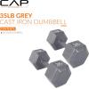 imageCAP Barbell Cast Iron Hex Dumbbell  Multiple OptionsGray  Pair