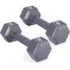 imageCAP Barbell Cast Iron Hex Dumbbell  Multiple OptionsGray  Pair