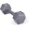 imageCAP Barbell Cast Iron Hex Dumbbell  Multiple OptionsGray  Single