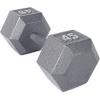 imageCAP Barbell Cast Iron Hex Dumbbell  Multiple OptionsGray  Single