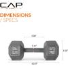 imageCAP Barbell Cast Iron Hex Dumbbell  Multiple OptionsGray  Single