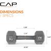 imageCAP Barbell Cast Iron Hex Dumbbell  Multiple OptionsGray  Single