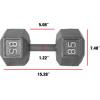 imageCAP Barbell Cast Iron Hex Dumbbell  Multiple OptionsGray  Single