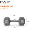 imageCAP Barbell Cast Iron Hex Dumbbell  Multiple OptionsGray  Single