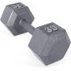imageCAP Barbell Cast Iron Hex Dumbbell  Multiple OptionsGray  Single