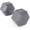 imageCAP Barbell Cast Iron Hex Dumbbell  Multiple OptionsGray  Single