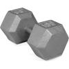 imageCAP Barbell Cast Iron Hex Dumbbell  Multiple OptionsGray  Single