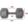 imageCAP Barbell Cast Iron Hex Dumbbell  Multiple OptionsGray  Single