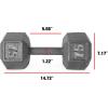 imageCAP Barbell Cast Iron Hex Dumbbell  Multiple OptionsGray  Single