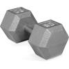 imageCAP Barbell Cast Iron Hex Dumbbell  Multiple OptionsGray  Single