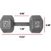 imageCAP Barbell Cast Iron Hex Dumbbell  Multiple OptionsGray  Single