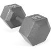 imageCAP Barbell Cast Iron Hex Dumbbell  Multiple OptionsGray  Single