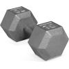 imageCAP Barbell Cast Iron Hex Dumbbell  Multiple OptionsGray  Single