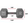 imageCAP Barbell Cast Iron Hex Dumbbell  Multiple OptionsGray  Single