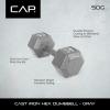 imageCAP Barbell Cast Iron Hex Dumbbell  Multiple OptionsGray  Single