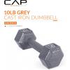 imageCAP Barbell Cast Iron Hex Dumbbell  Multiple OptionsGray  Single