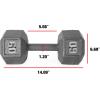 imageCAP Barbell Cast Iron Hex Dumbbell  Multiple OptionsGray  Single