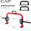 imageCAP Barbell Deluxe Open Trap Bar  Hex ampamp Shrug Bar for Olympic ampamp Standard PlatesRed