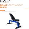 imageCAP Barbell Deluxe Utility Weight Bench Color SeriesBlue  Square Backpad