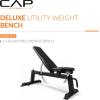 imageCAP Barbell Deluxe Utility Weight Bench Color SeriesFull Black  Square Backpad