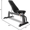 imageCAP Barbell Deluxe Utility Weight Bench Color SeriesGray  Square Backpad