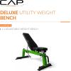 imageCAP Barbell Deluxe Utility Weight Bench Color SeriesGreen  Square Backpad