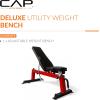 imageCAP Barbell Deluxe Utility Weight Bench Color SeriesRed  Square Backpad