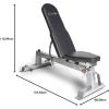 imageCAP Barbell Deluxe Utility Weight Bench Color SeriesSilver  Round Backpad