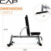 imageCAP Barbell Deluxe Utility Weight Bench Color SeriesWhite  Square Backpad
