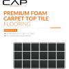 imageCAP Barbell Interlocking EVA Foam Carpet Puzzle Mat Floor Tiles  24quot x 24quot x 12quot  Multiple Color OptionsCarpet Top  Black